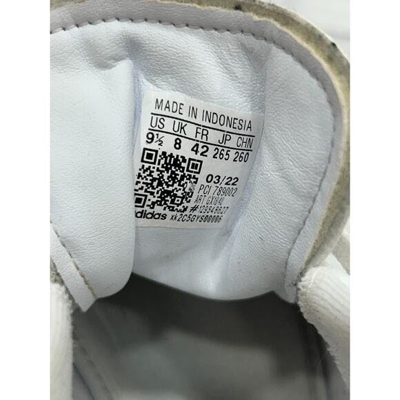 Adidas Womens White Black Leather Superstar Bonega Platform Sneaker Shoes 9.5 - Picture 10 of 12